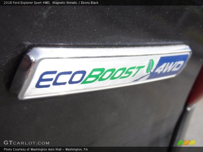 Magnetic Metallic / Ebony Black 2018 Ford Explorer Sport 4WD