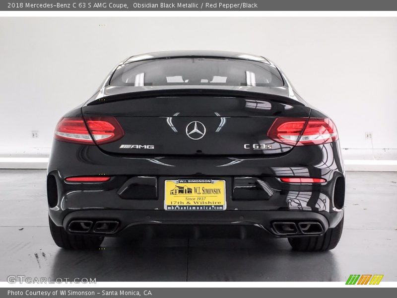 Obsidian Black Metallic / Red Pepper/Black 2018 Mercedes-Benz C 63 S AMG Coupe