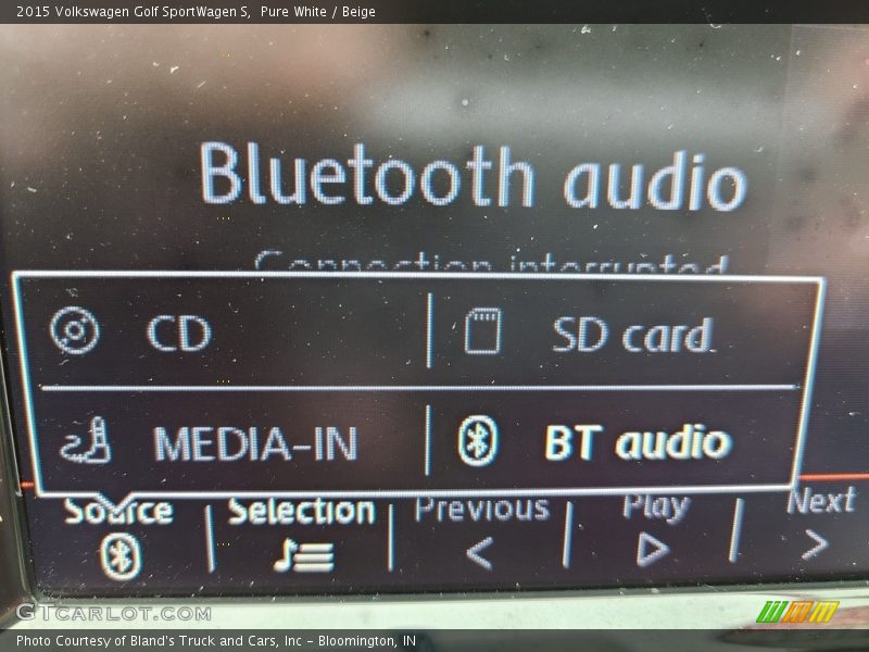 Pure White / Beige 2015 Volkswagen Golf SportWagen S