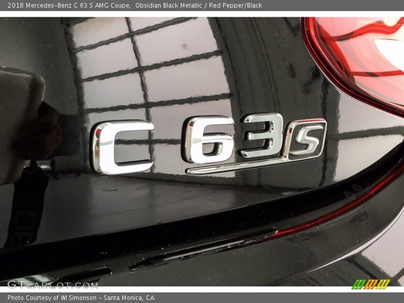 Obsidian Black Metallic / Red Pepper/Black 2018 Mercedes-Benz C 63 S AMG Coupe