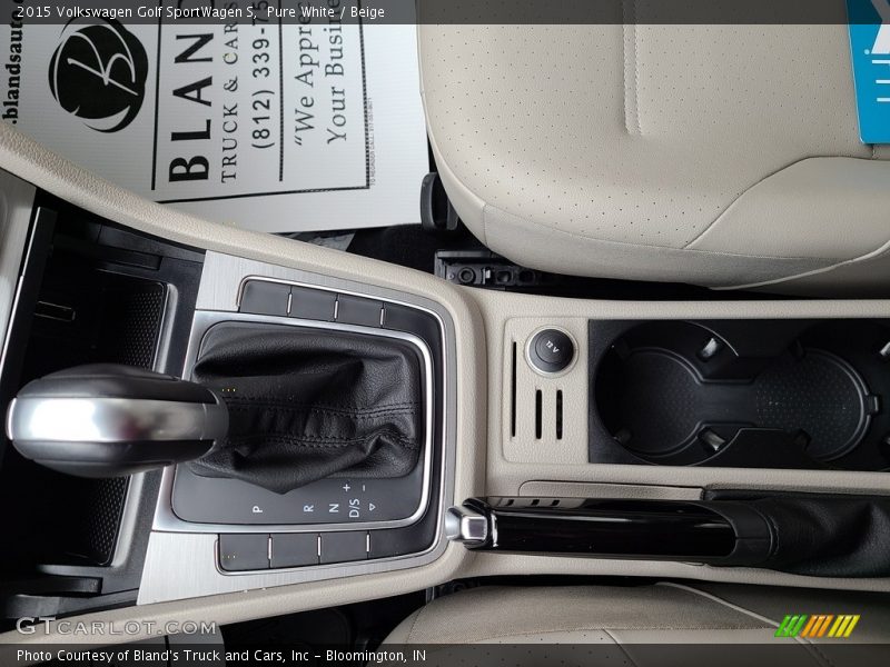 Pure White / Beige 2015 Volkswagen Golf SportWagen S