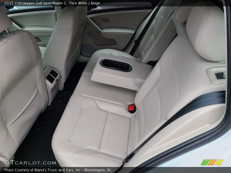 Pure White / Beige 2015 Volkswagen Golf SportWagen S