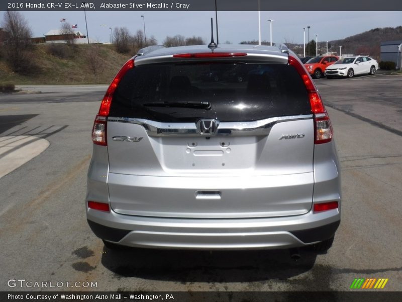 Alabaster Silver Metallic / Gray 2016 Honda CR-V EX-L AWD