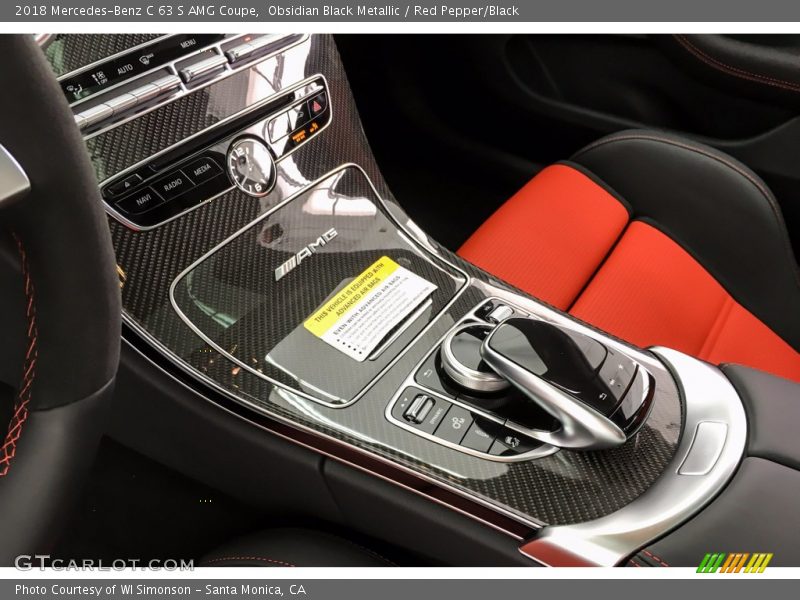 Obsidian Black Metallic / Red Pepper/Black 2018 Mercedes-Benz C 63 S AMG Coupe