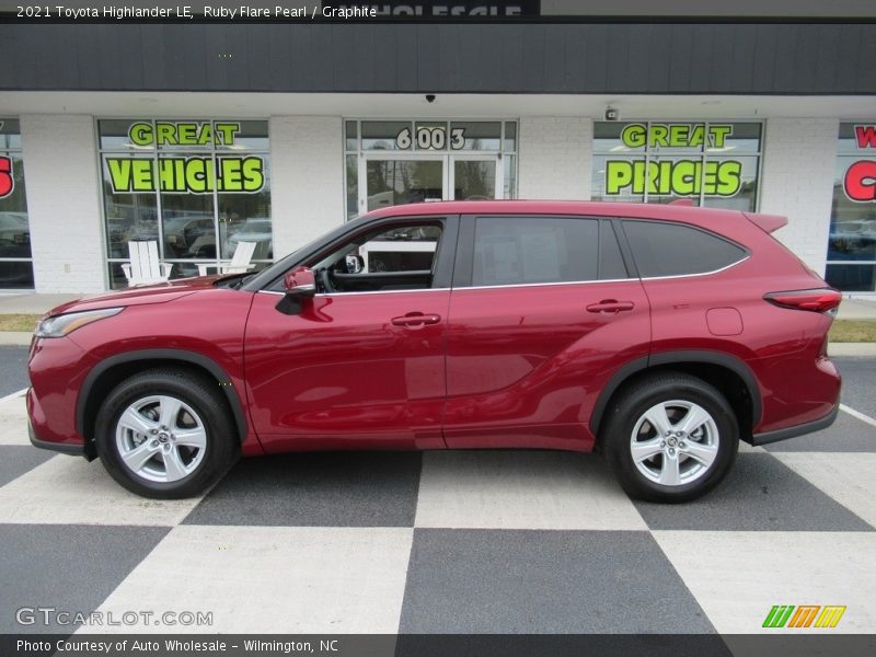 Ruby Flare Pearl / Graphite 2021 Toyota Highlander LE