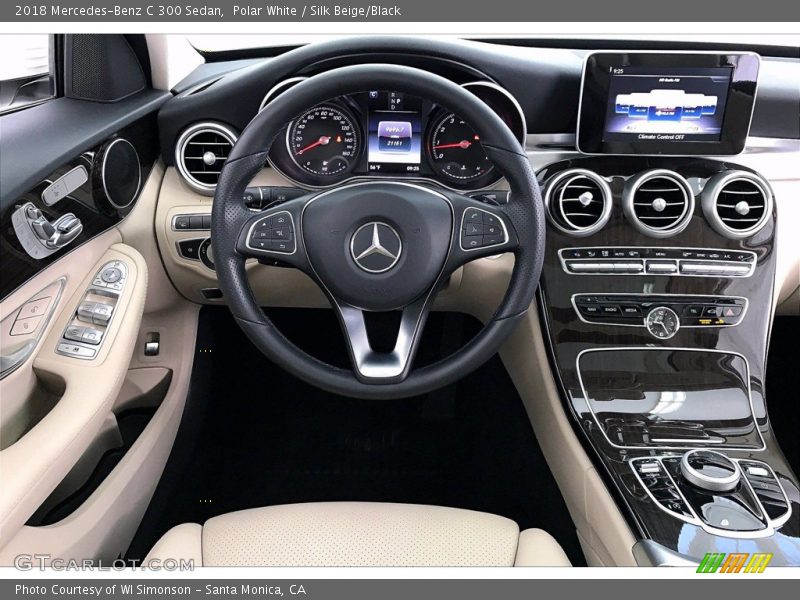 Polar White / Silk Beige/Black 2018 Mercedes-Benz C 300 Sedan