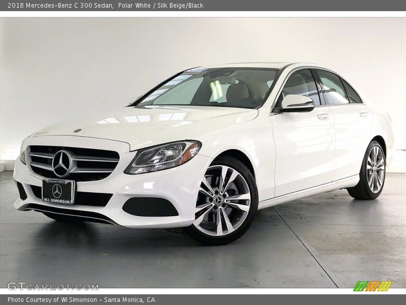 Polar White / Silk Beige/Black 2018 Mercedes-Benz C 300 Sedan