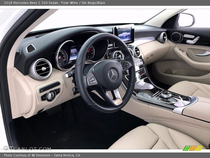 Polar White / Silk Beige/Black 2018 Mercedes-Benz C 300 Sedan