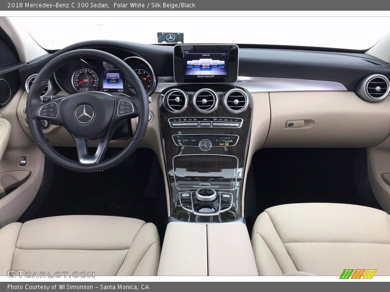 Polar White / Silk Beige/Black 2018 Mercedes-Benz C 300 Sedan