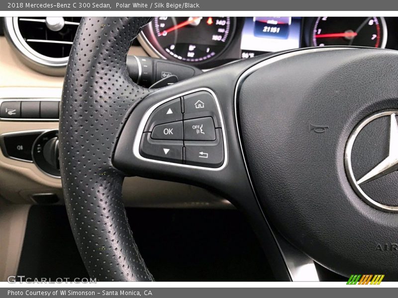 Polar White / Silk Beige/Black 2018 Mercedes-Benz C 300 Sedan