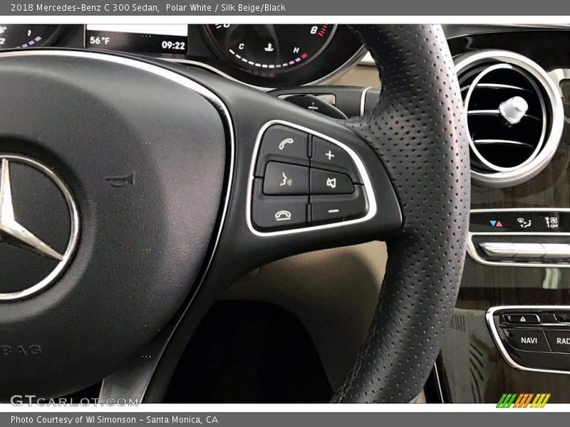 Polar White / Silk Beige/Black 2018 Mercedes-Benz C 300 Sedan
