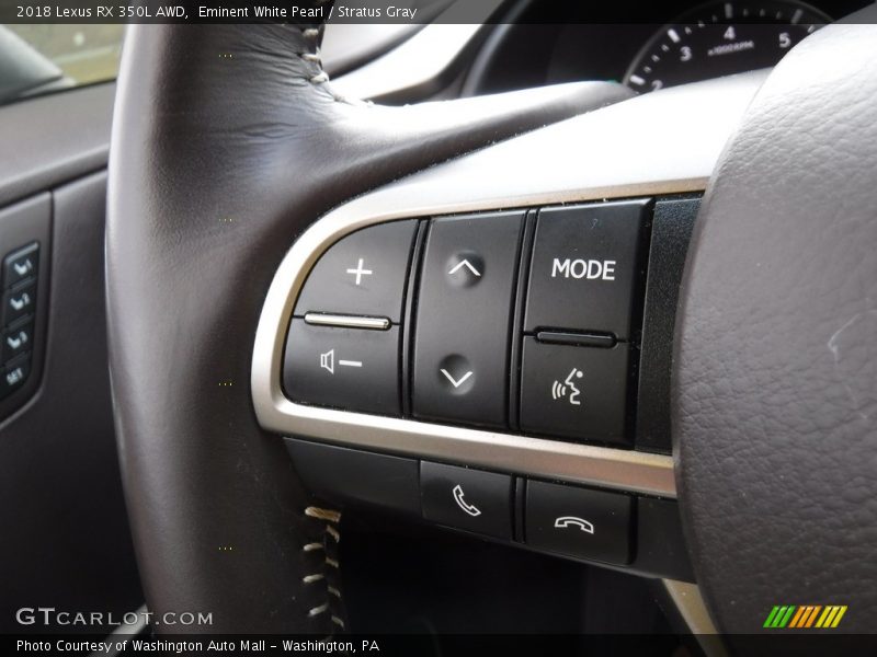 Eminent White Pearl / Stratus Gray 2018 Lexus RX 350L AWD