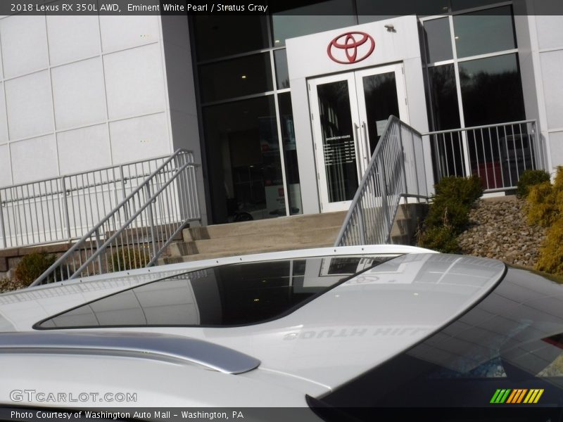 Eminent White Pearl / Stratus Gray 2018 Lexus RX 350L AWD