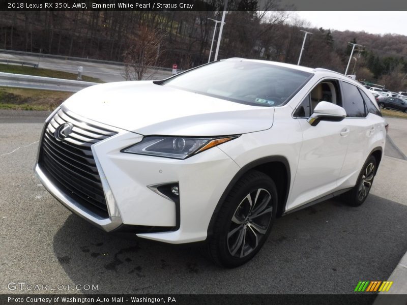 Eminent White Pearl / Stratus Gray 2018 Lexus RX 350L AWD