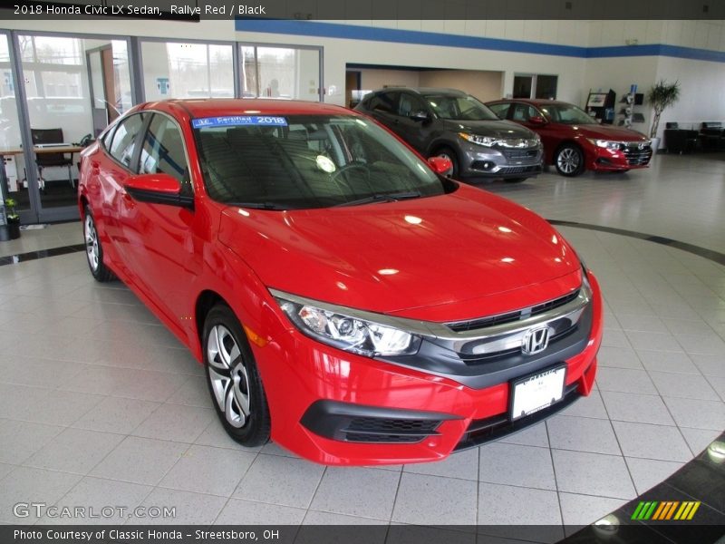 Rallye Red / Black 2018 Honda Civic LX Sedan