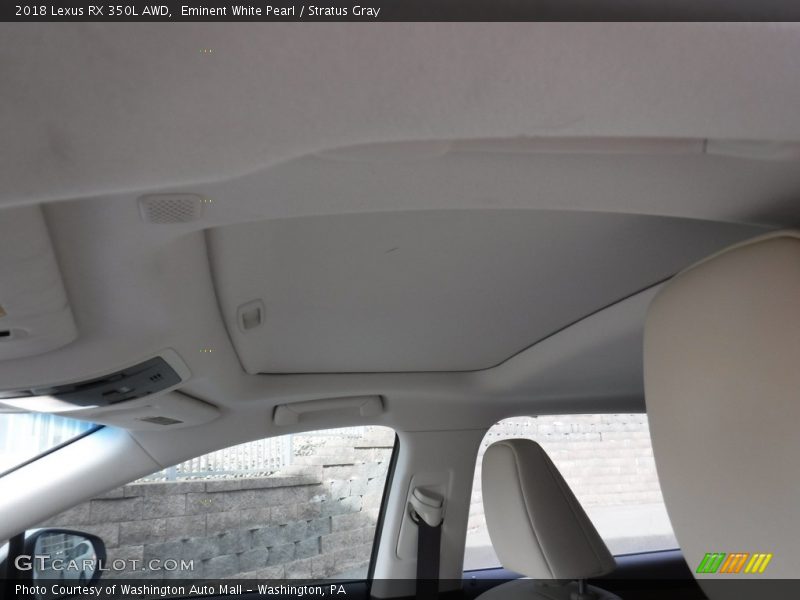 Eminent White Pearl / Stratus Gray 2018 Lexus RX 350L AWD
