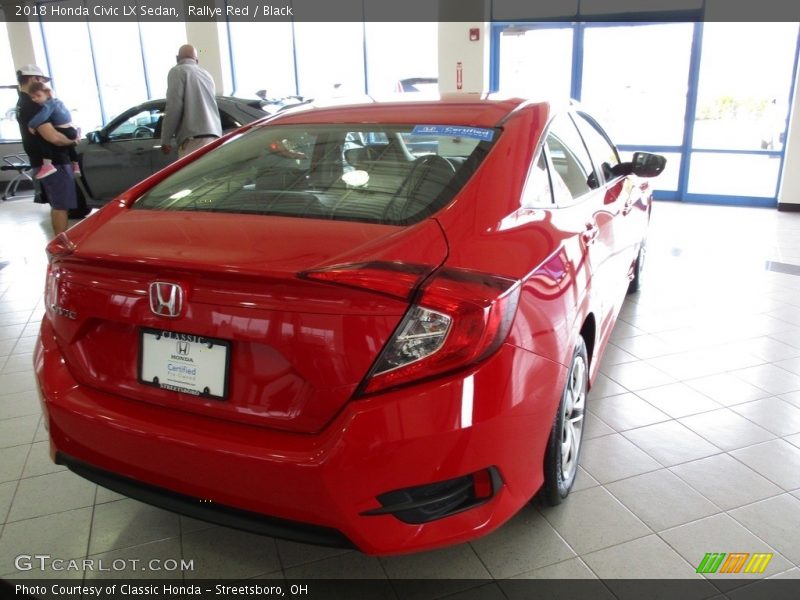 Rallye Red / Black 2018 Honda Civic LX Sedan