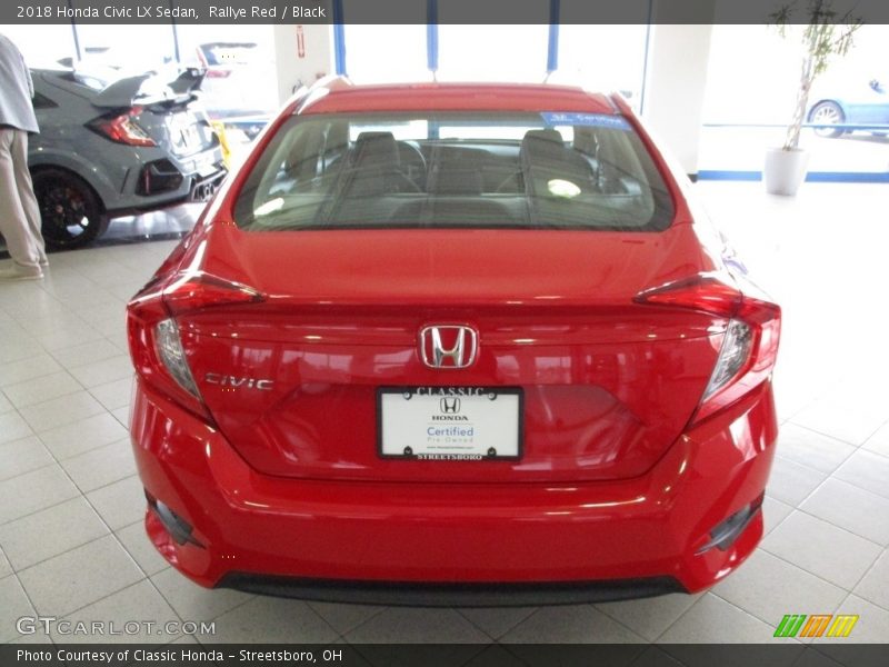 Rallye Red / Black 2018 Honda Civic LX Sedan