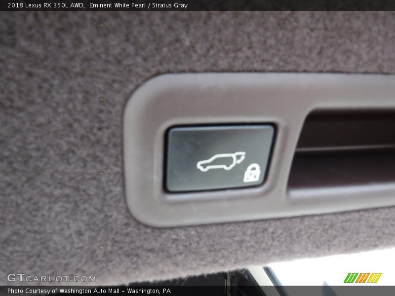 Eminent White Pearl / Stratus Gray 2018 Lexus RX 350L AWD