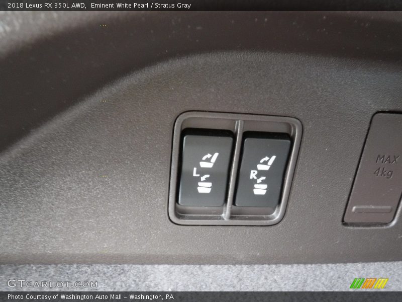 Eminent White Pearl / Stratus Gray 2018 Lexus RX 350L AWD