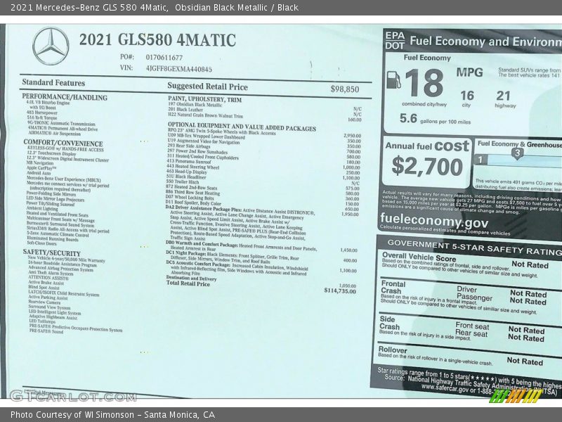 Obsidian Black Metallic / Black 2021 Mercedes-Benz GLS 580 4Matic