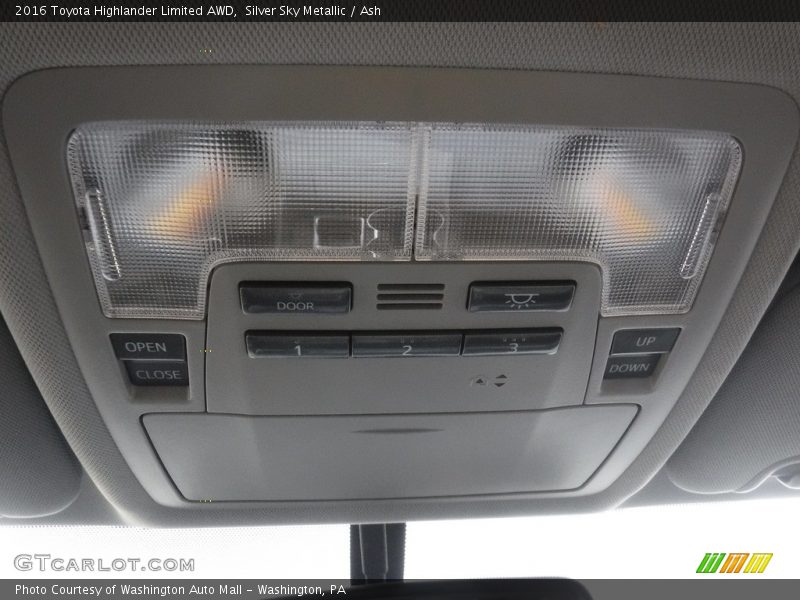 Silver Sky Metallic / Ash 2016 Toyota Highlander Limited AWD