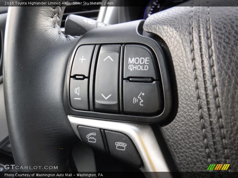 Silver Sky Metallic / Ash 2016 Toyota Highlander Limited AWD