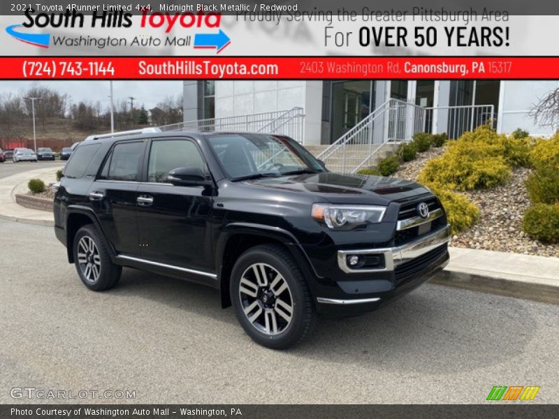 Midnight Black Metallic / Redwood 2021 Toyota 4Runner Limited 4x4
