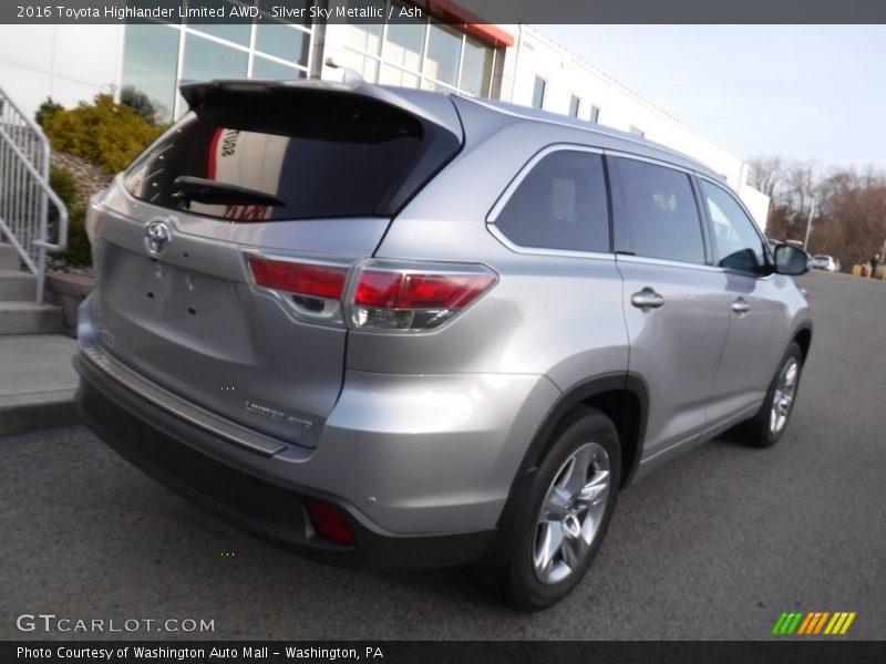 Silver Sky Metallic / Ash 2016 Toyota Highlander Limited AWD