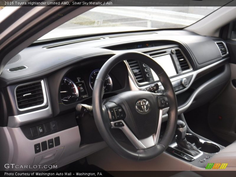 Silver Sky Metallic / Ash 2016 Toyota Highlander Limited AWD