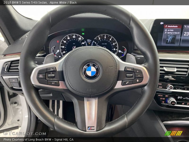 Alpine White / Black 2018 BMW 5 Series 540i Sedan