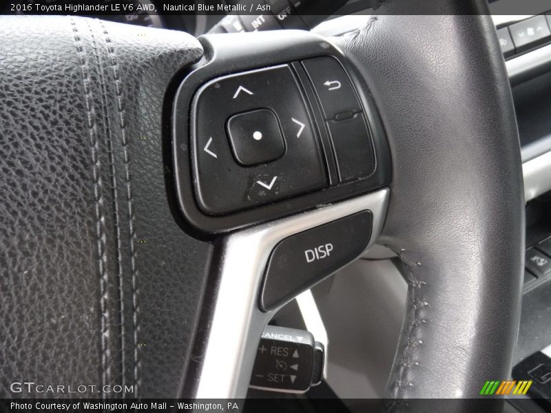 Nautical Blue Metallic / Ash 2016 Toyota Highlander LE V6 AWD