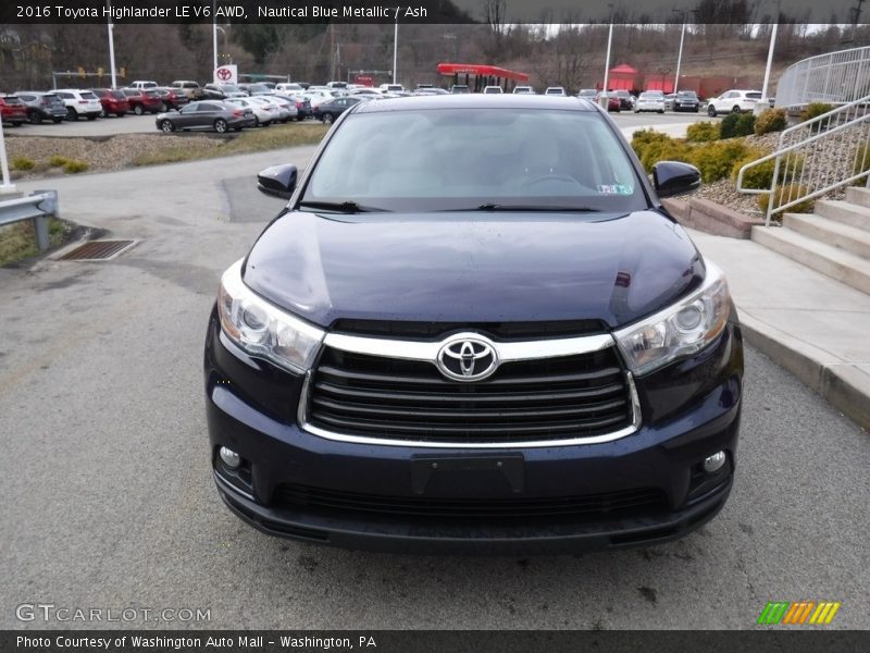Nautical Blue Metallic / Ash 2016 Toyota Highlander LE V6 AWD