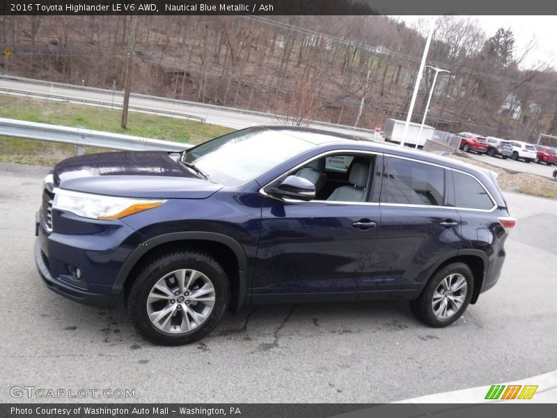 Nautical Blue Metallic / Ash 2016 Toyota Highlander LE V6 AWD