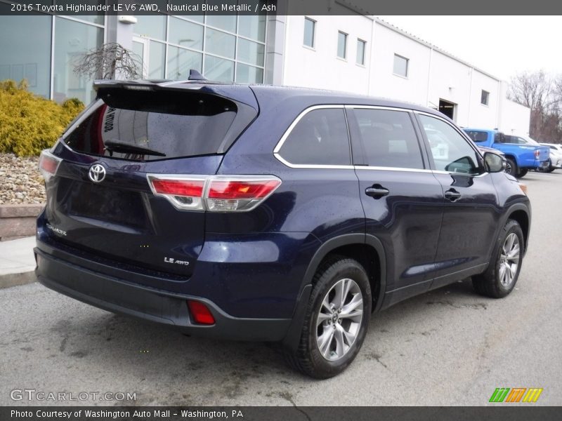 Nautical Blue Metallic / Ash 2016 Toyota Highlander LE V6 AWD