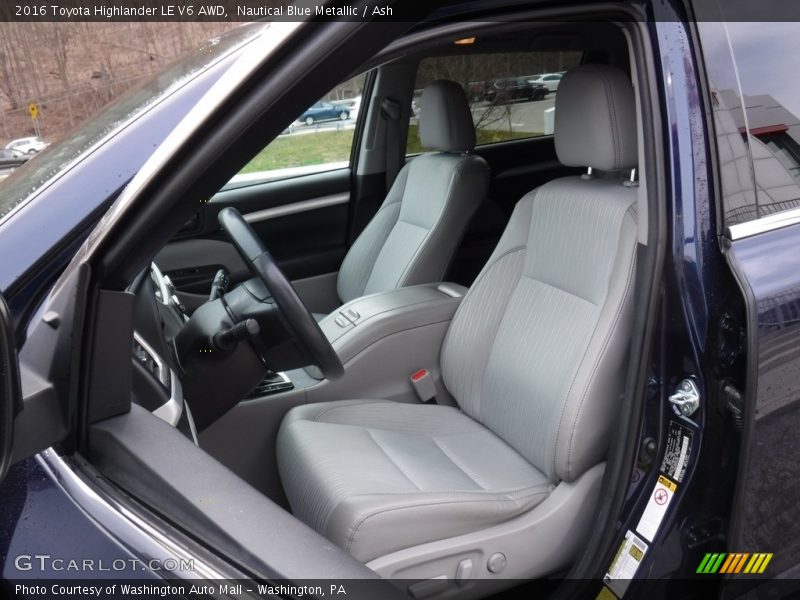 Nautical Blue Metallic / Ash 2016 Toyota Highlander LE V6 AWD