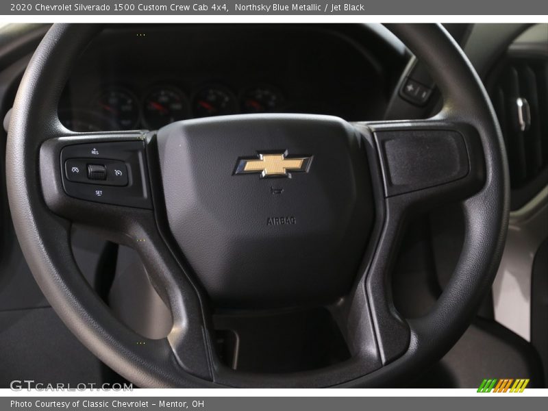 Northsky Blue Metallic / Jet Black 2020 Chevrolet Silverado 1500 Custom Crew Cab 4x4