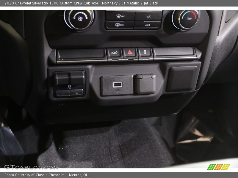 Northsky Blue Metallic / Jet Black 2020 Chevrolet Silverado 1500 Custom Crew Cab 4x4