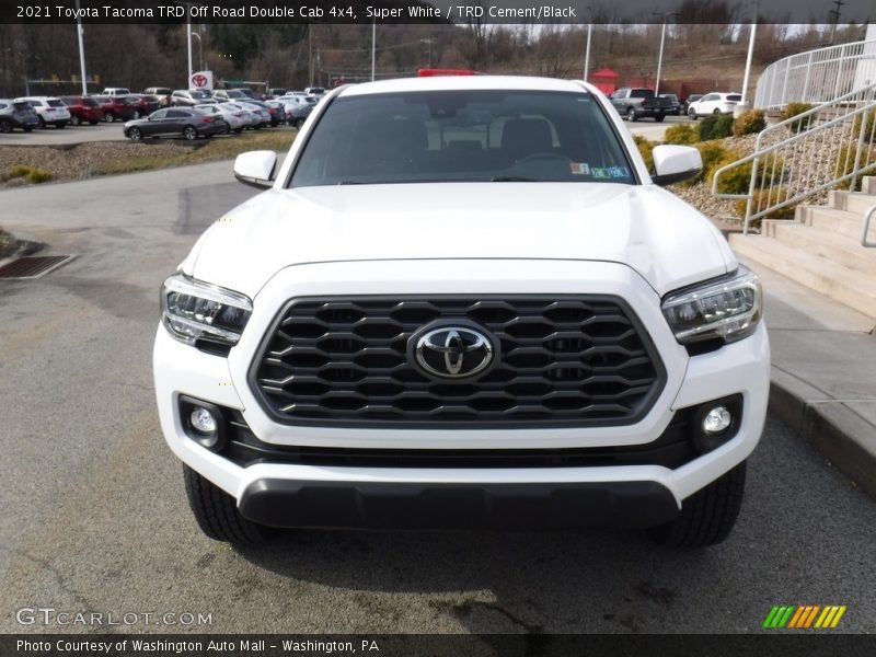 Super White / TRD Cement/Black 2021 Toyota Tacoma TRD Off Road Double Cab 4x4