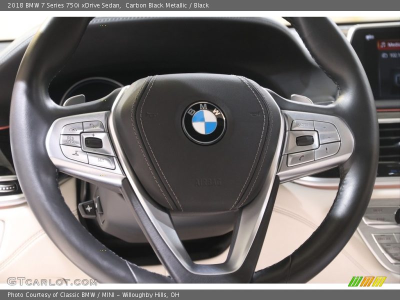 Carbon Black Metallic / Black 2018 BMW 7 Series 750i xDrive Sedan