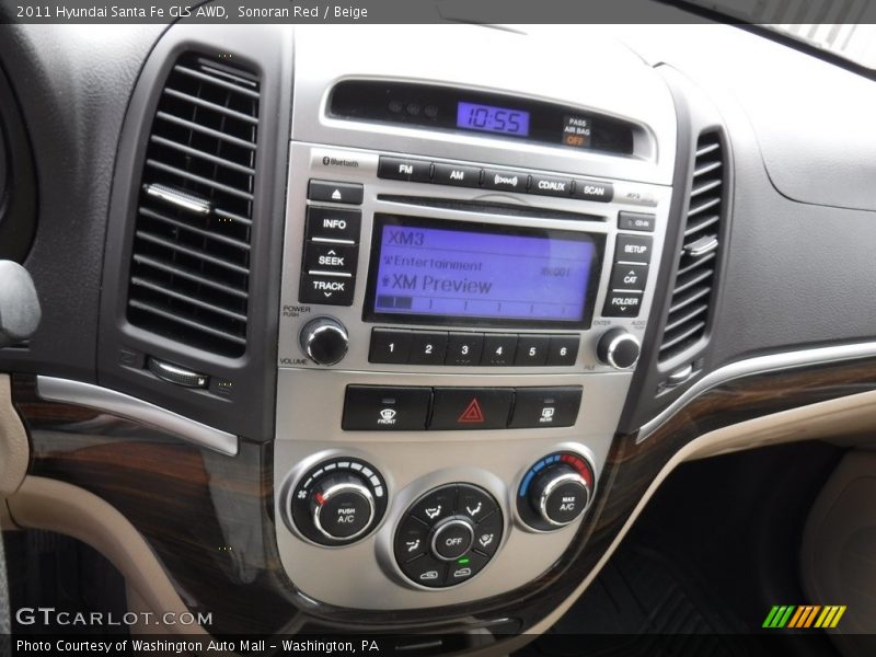 Sonoran Red / Beige 2011 Hyundai Santa Fe GLS AWD