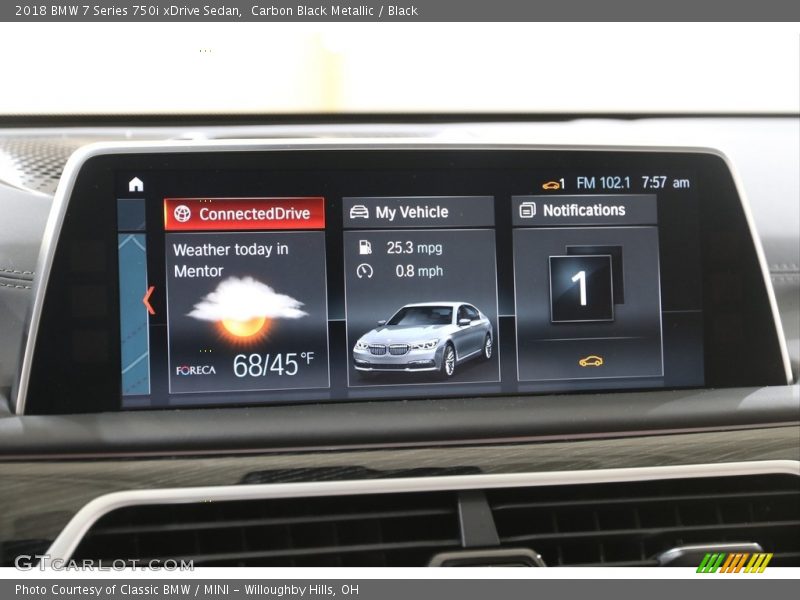 Carbon Black Metallic / Black 2018 BMW 7 Series 750i xDrive Sedan