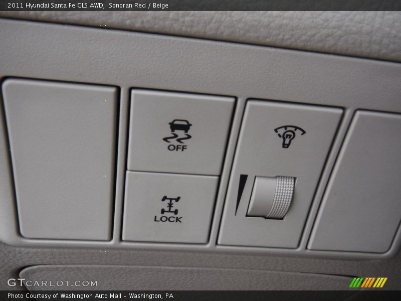 Sonoran Red / Beige 2011 Hyundai Santa Fe GLS AWD