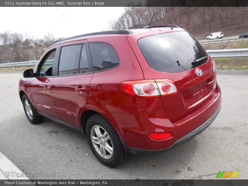 Sonoran Red / Beige 2011 Hyundai Santa Fe GLS AWD
