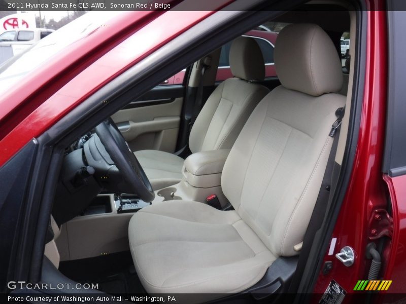 Sonoran Red / Beige 2011 Hyundai Santa Fe GLS AWD