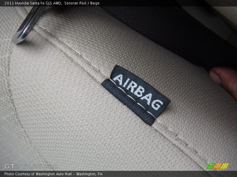 Sonoran Red / Beige 2011 Hyundai Santa Fe GLS AWD