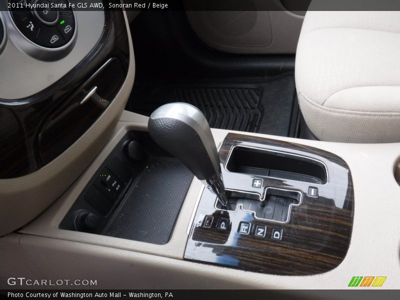 Sonoran Red / Beige 2011 Hyundai Santa Fe GLS AWD