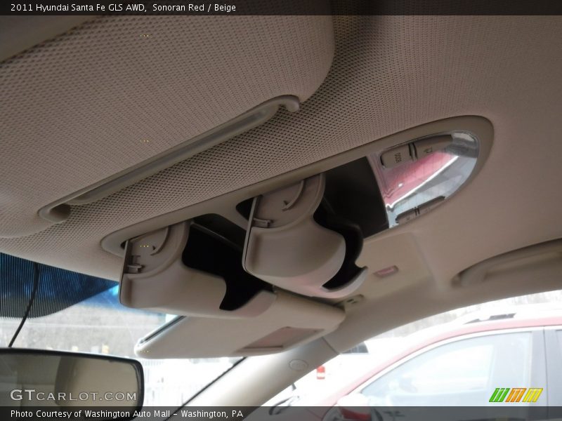 Sonoran Red / Beige 2011 Hyundai Santa Fe GLS AWD