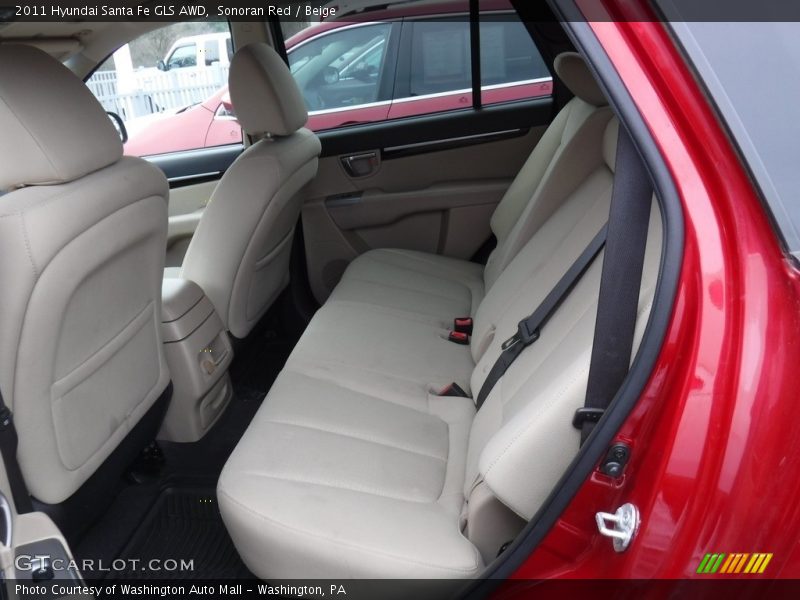 Sonoran Red / Beige 2011 Hyundai Santa Fe GLS AWD