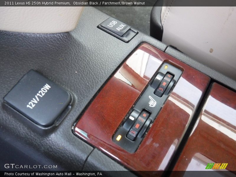 Obsidian Black / Parchment/Brown Walnut 2011 Lexus HS 250h Hybrid Premium